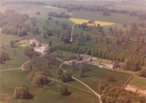 Photograph of Waldershare Park from above.